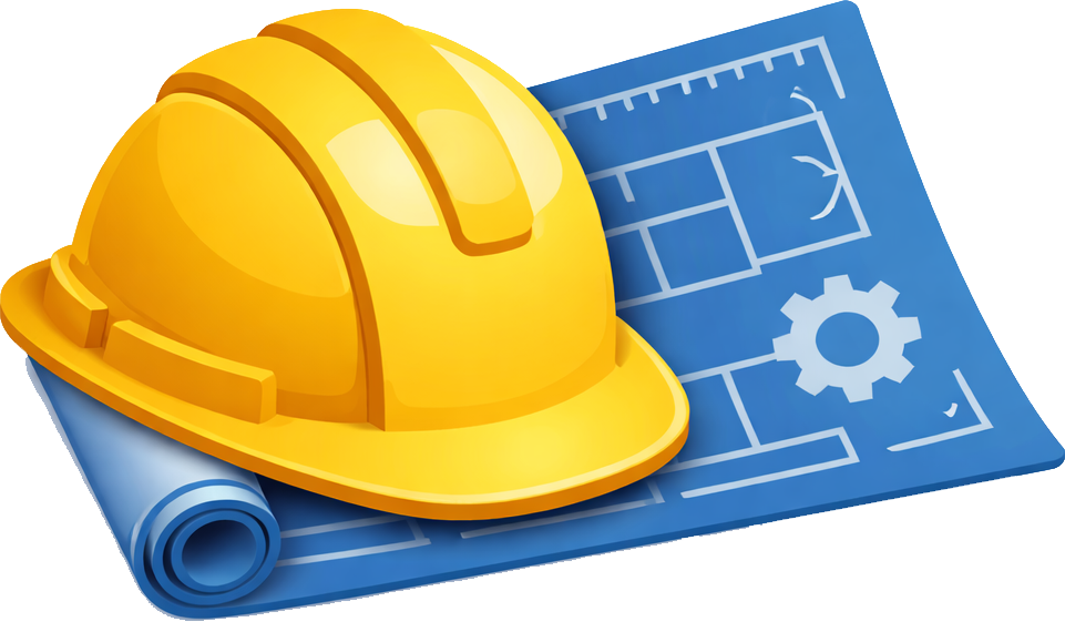 Yellow construction hard hat representing professional residential and commercial construction services