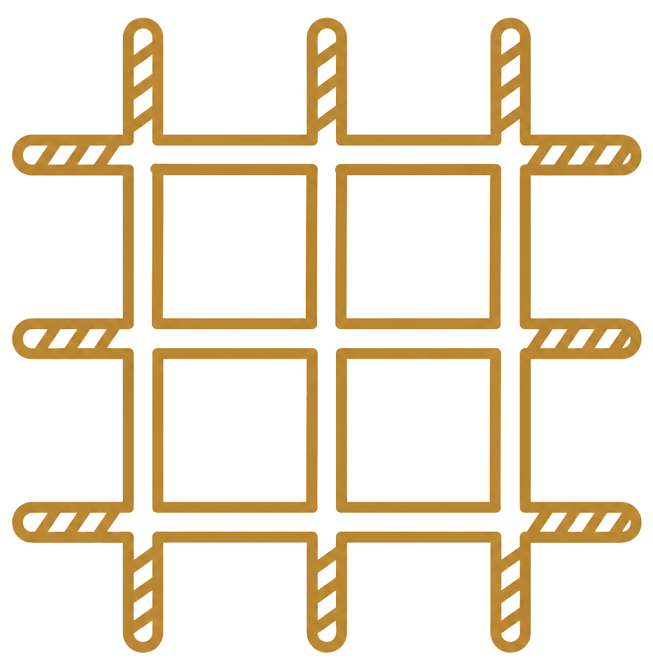 Rebar reinforcement grid icon for concrete driveway installation