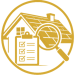 Roof inspection and preparation icon for metal roofing installation process